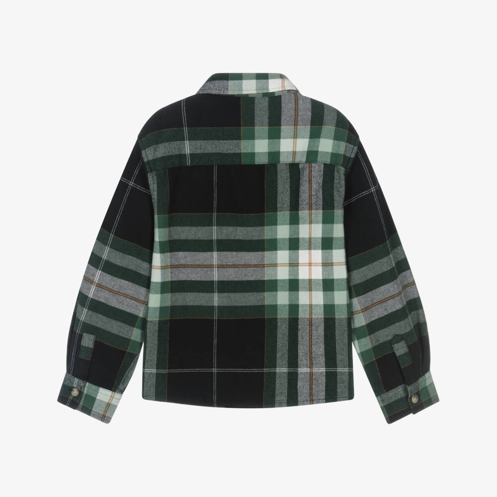 NAME IT-Рубашка из хлопка в зелёную клетку для мальчиков | Childrensalon Outlet