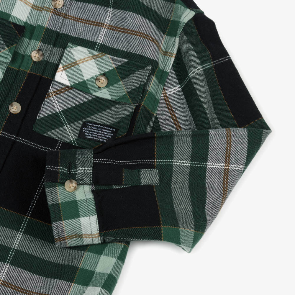 NAME IT-Рубашка из хлопка в зелёную клетку для мальчиков | Childrensalon Outlet