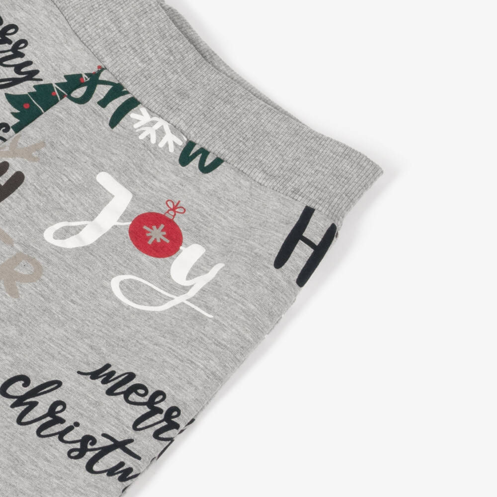 NAME IT-Boys Grey Christmas Joggers | Childrensalon Outlet