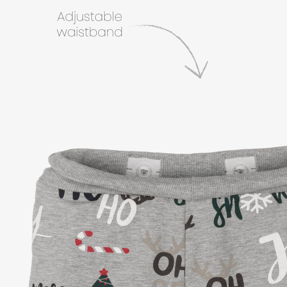 NAME IT-Boys Grey Christmas Joggers | Childrensalon Outlet