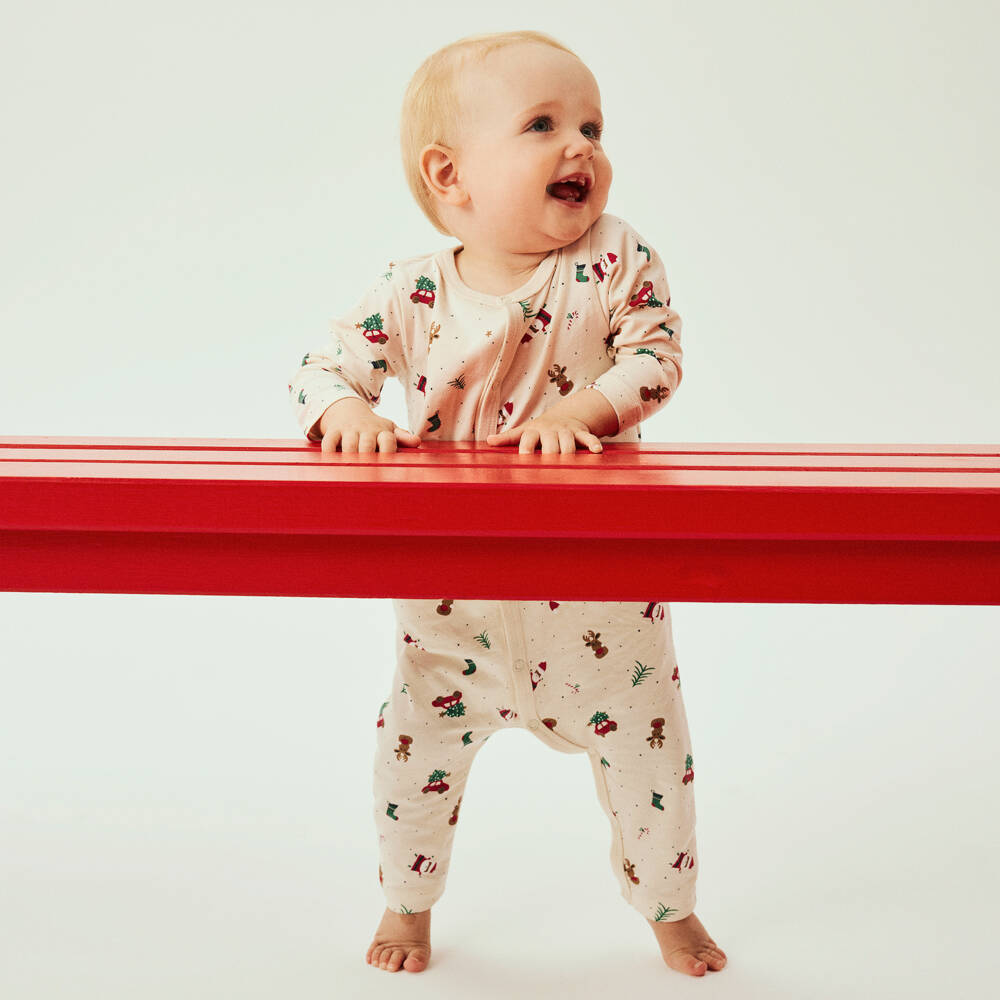 NAME IT-أفرول رومبر احتفالي قطن لون عاجي | Childrensalon Outlet