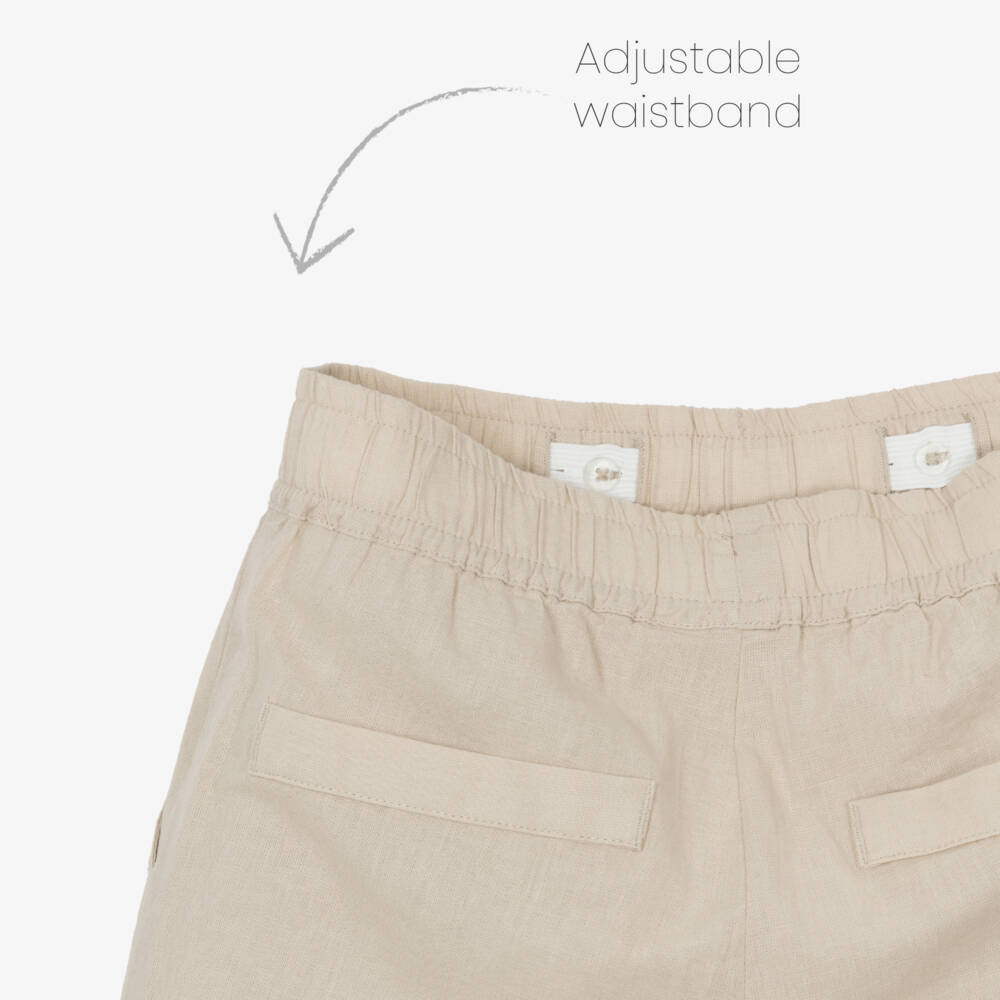 NAME IT-Boys Natural Linen-Blend Shorts | Childrensalon Outlet