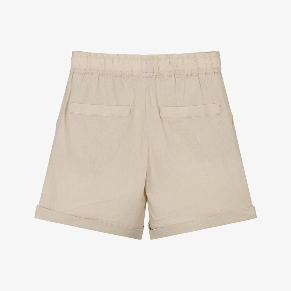NAME IT-Boys Natural Linen-Blend Shorts | Childrensalon Outlet