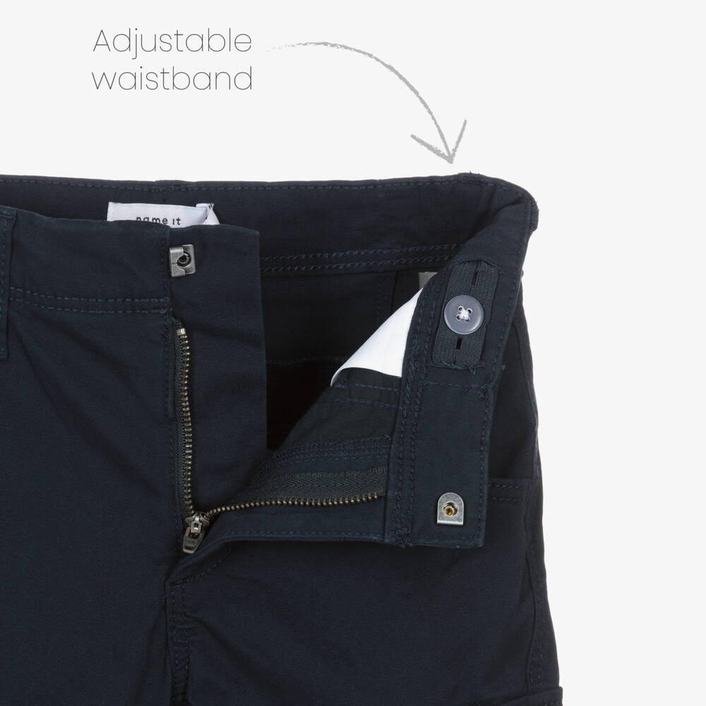 NAME IT-بنطلون كارجو قطني أزرق للأولاد | Childrensalon Outlet