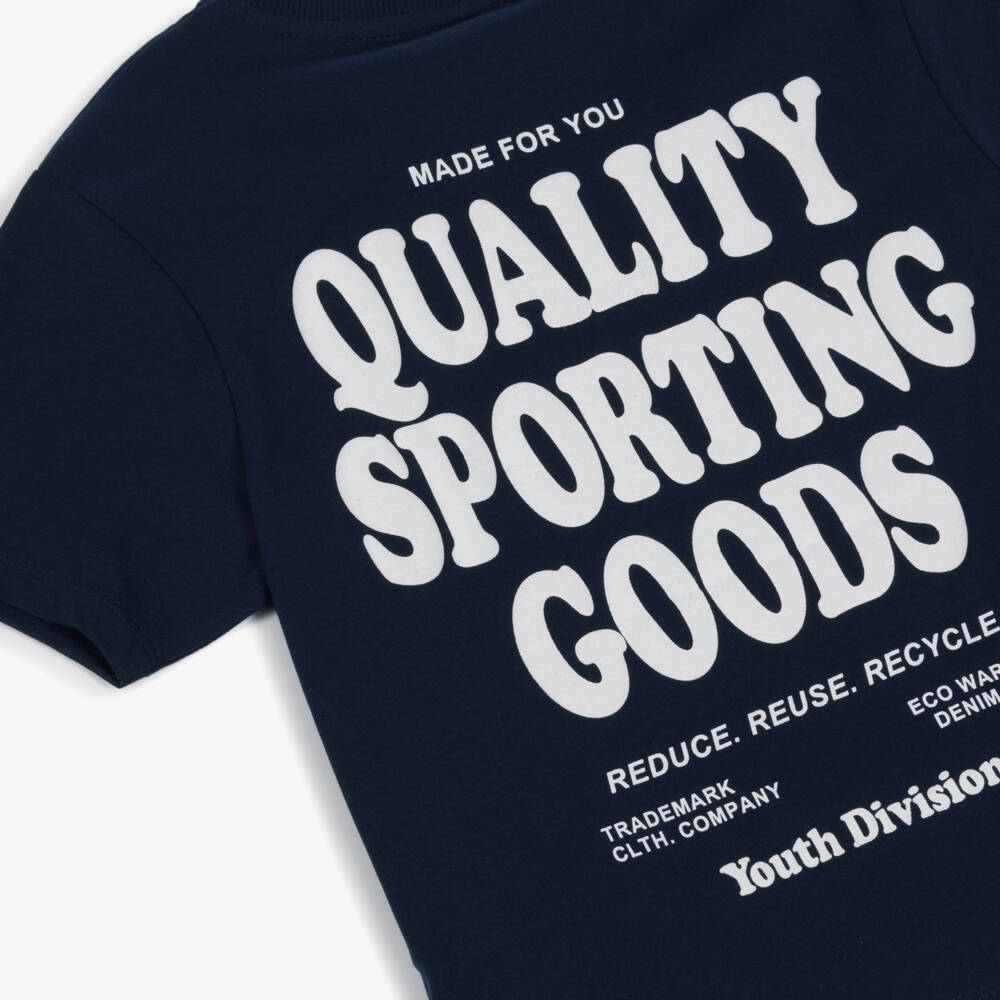 NAME IT-Boys Navy Blue Cotton Youth Division T-Shirt | Childrensalon Outlet