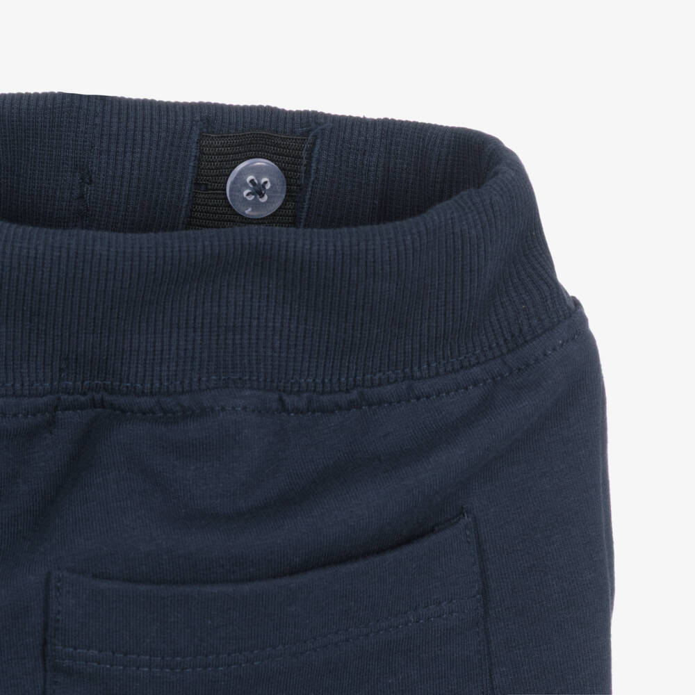 NAME IT-Boys Navy Blue Organic Cotton Jersey Shorts | Childrensalon Outlet