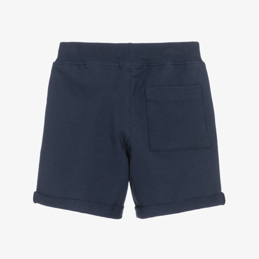 NAME IT-Boys Navy Blue Organic Cotton Jersey Shorts | Childrensalon Outlet