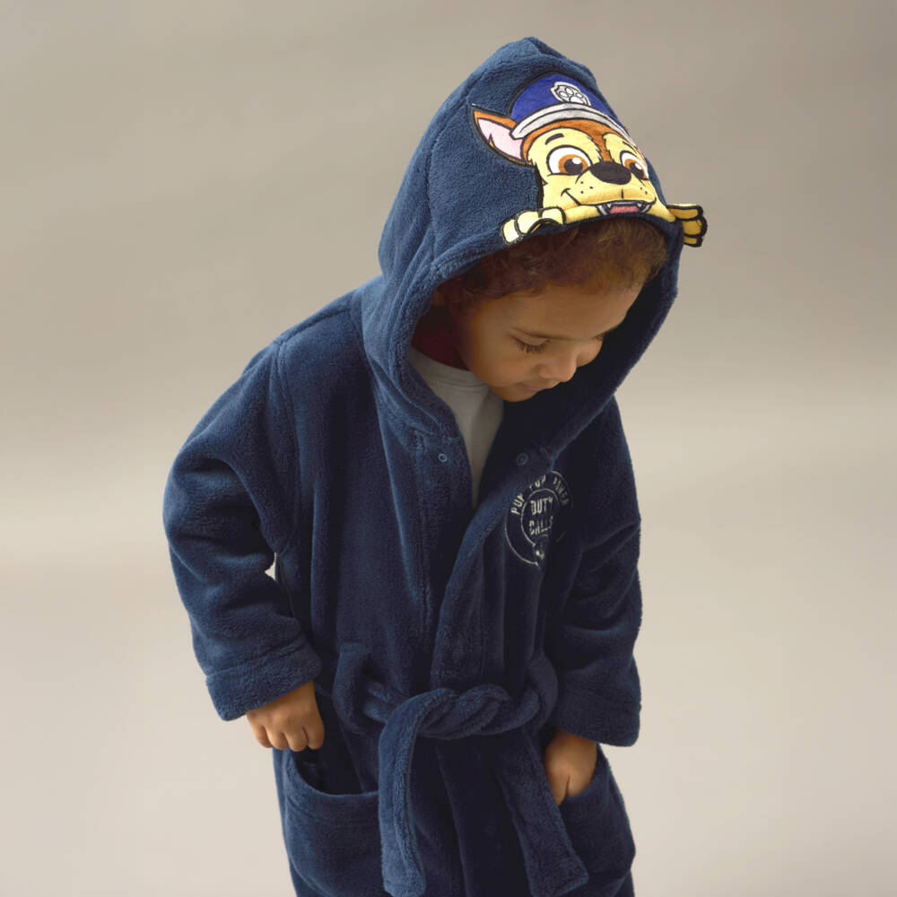 NAME IT-Boys Navy Blue Velour Paw Patrol Dressing Gown | Childrensalon Outlet