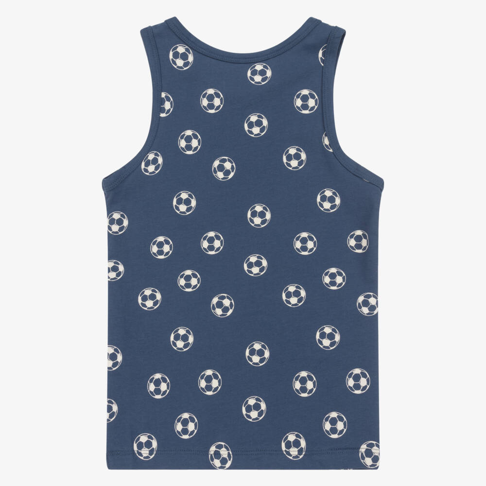NAME IT-Boys Navy Cotton Football Tanks (Pair) | Childrensalon Outlet