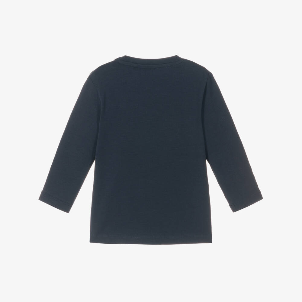 NAME IT-Boys Navy Festive Cotton Top | Childrensalon Outlet