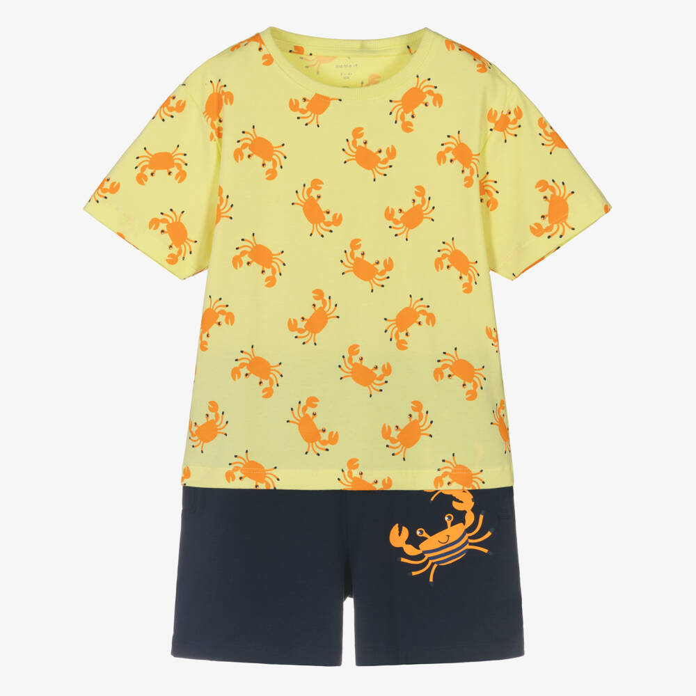 NAME IT-Boys Navy & Yellow Crab Set | Childrensalon Outlet