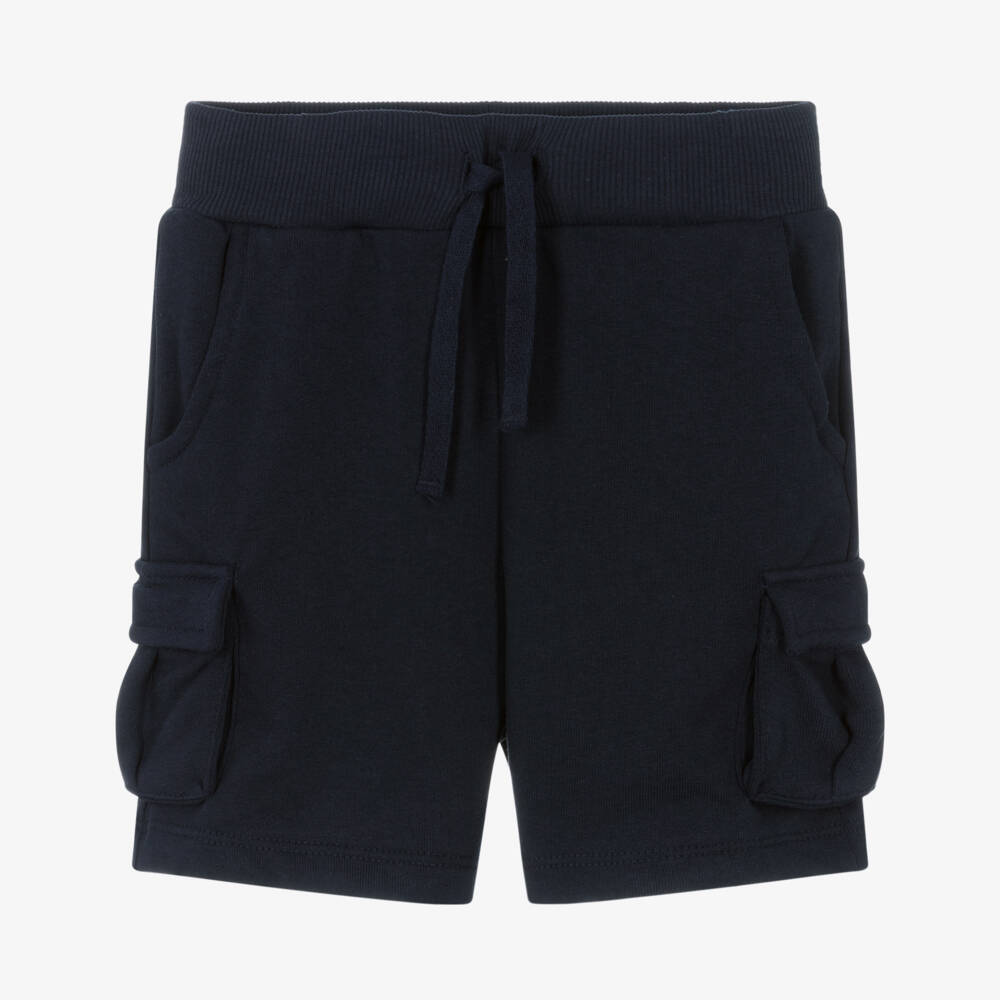 NAME IT-Boys Ocean Blue Jersey Cargo Bottoms | Childrensalon Outlet