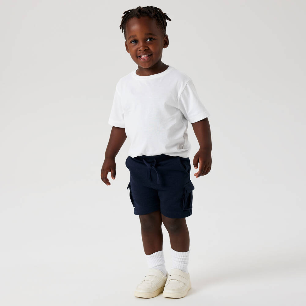 NAME IT-Boys Ocean Blue Jersey Cargo Bottoms | Childrensalon Outlet