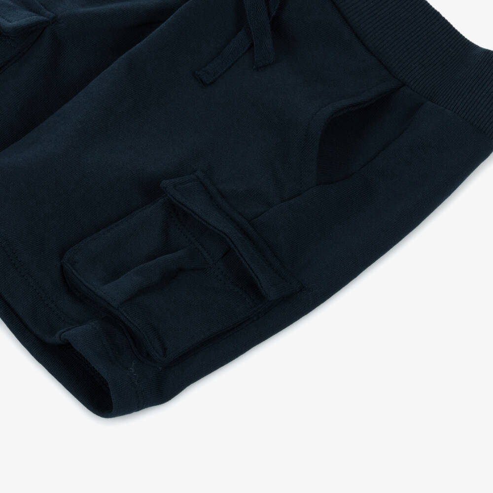 NAME IT-Boys Ocean Blue Jersey Cargo Bottoms | Childrensalon Outlet