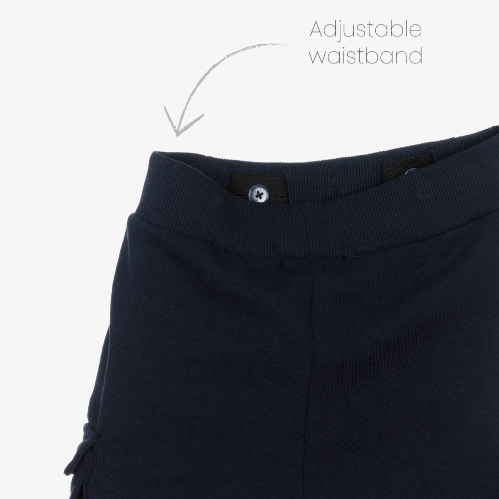 NAME IT-Boys Ocean Blue Jersey Cargo Bottoms | Childrensalon Outlet