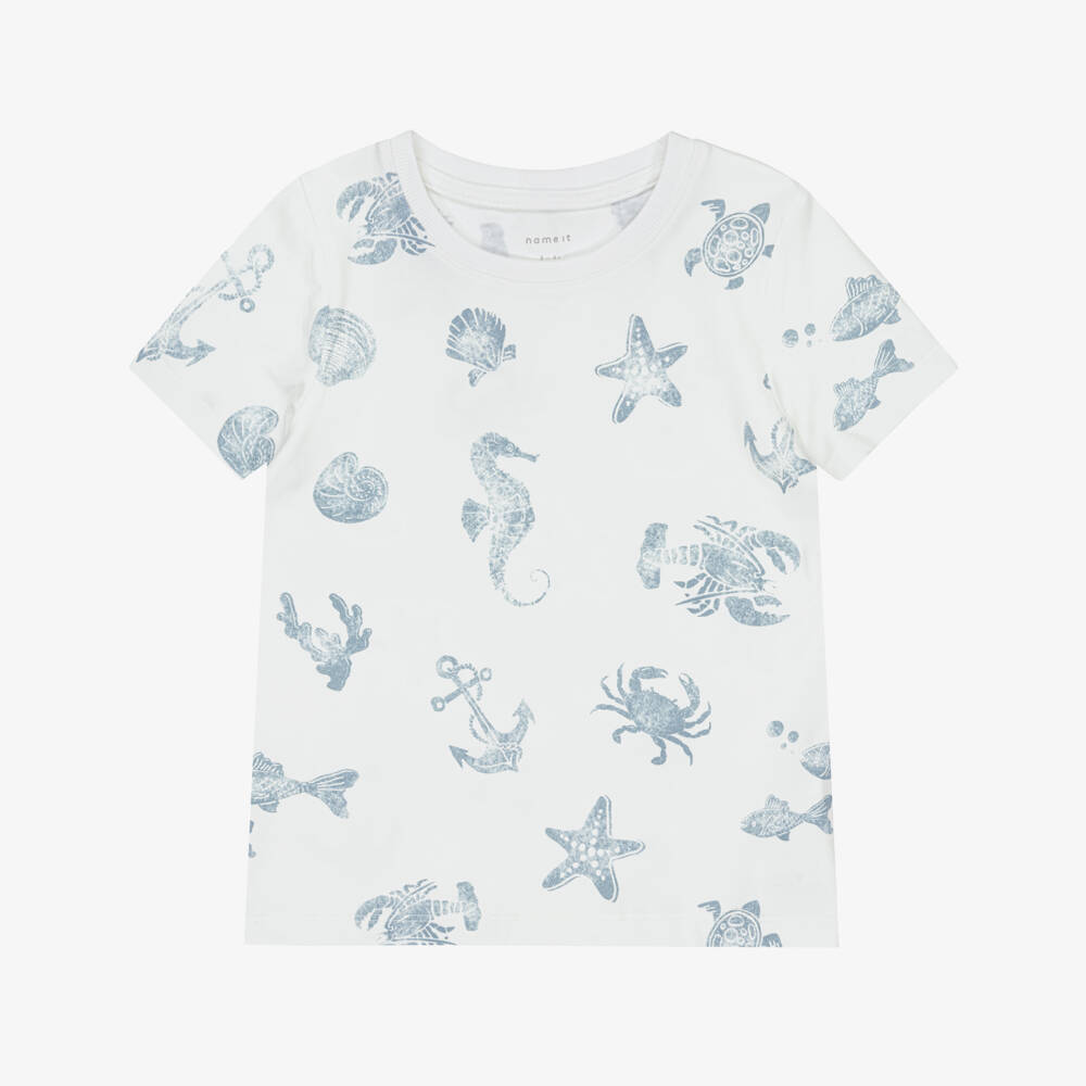NAME IT-Boys Organic Sea Life Tee | Childrensalon Outlet