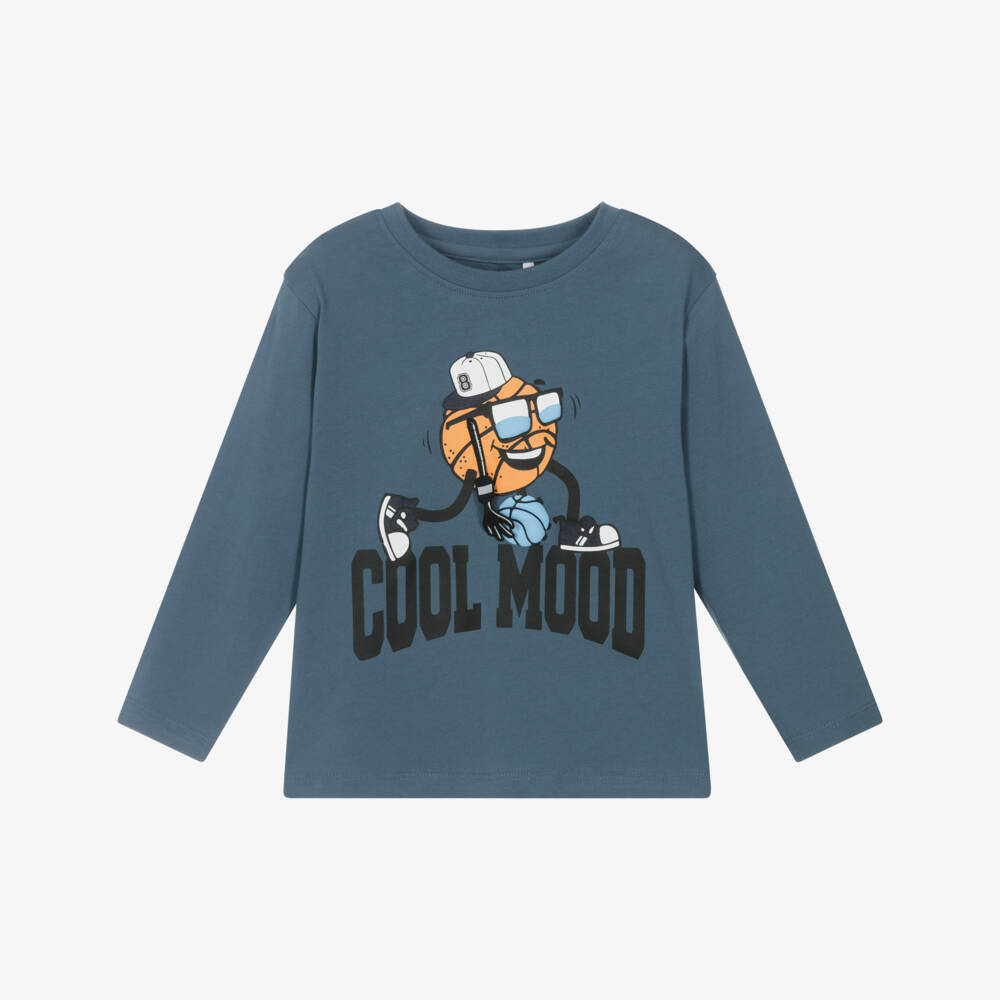 NAME IT-Футболка из джерси сланцевого синего цвета для мальчиков | Childrensalon Outlet