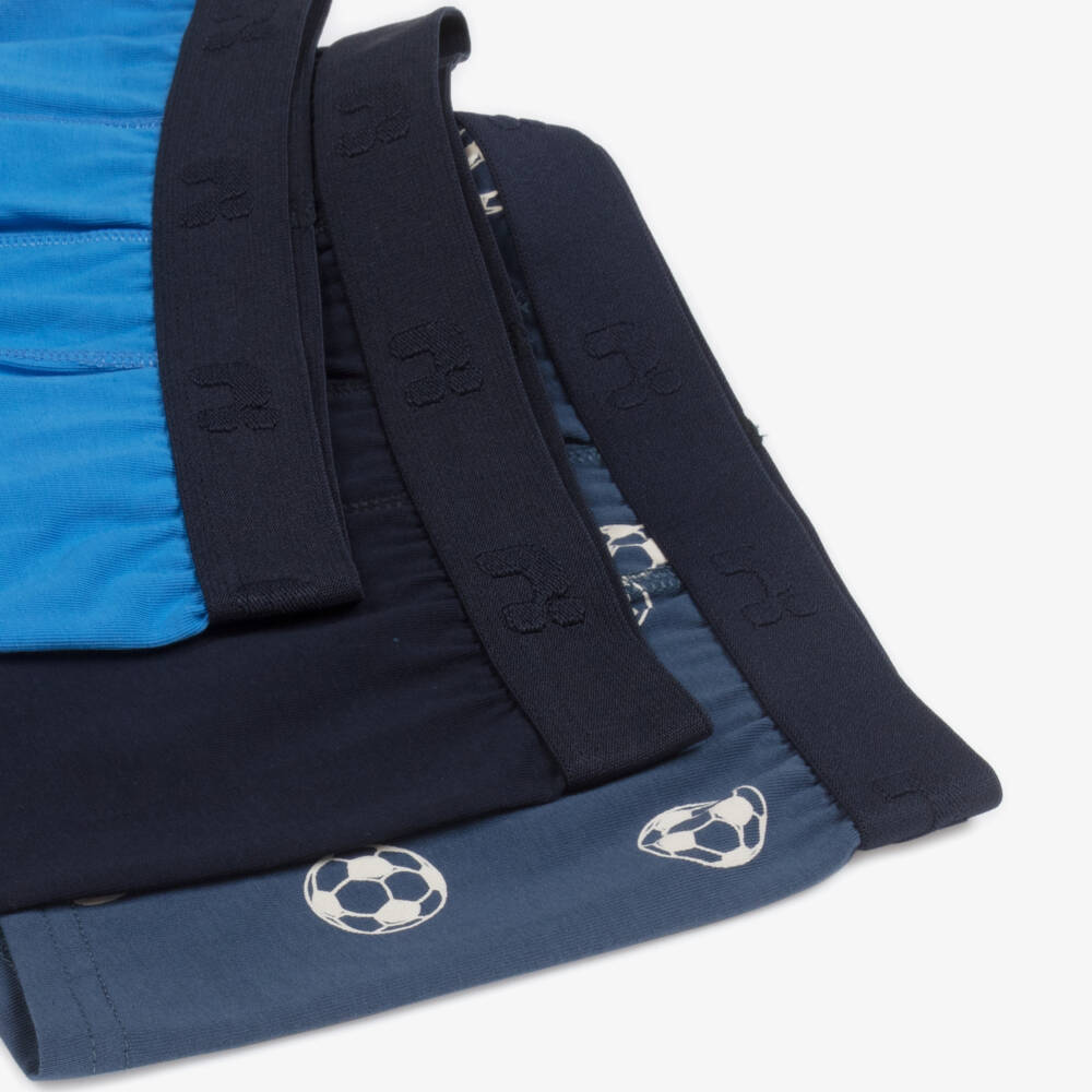 NAME IT-Boys' Trio Blue Cotton Boxers | Childrensalon Outlet
