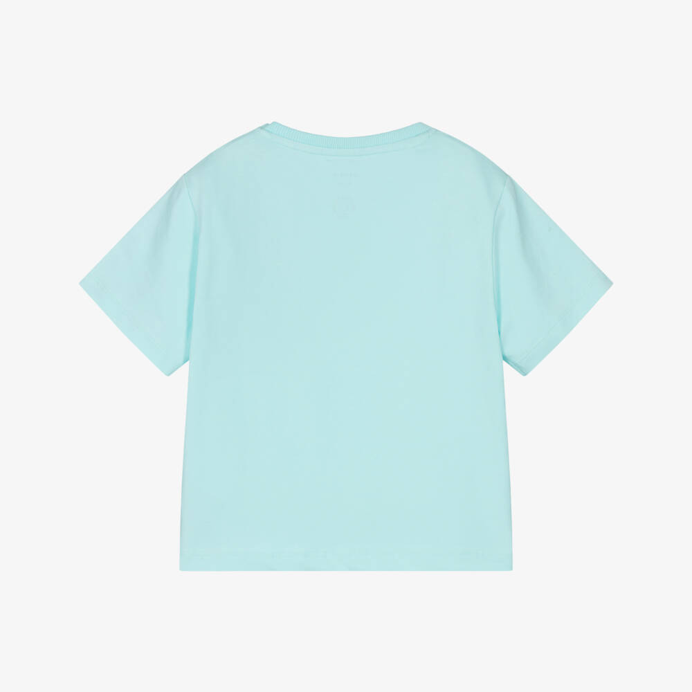NAME IT-Boys Turquoise Blue Cotton Shark Pocket T-Shirt | Childrensalon Outlet