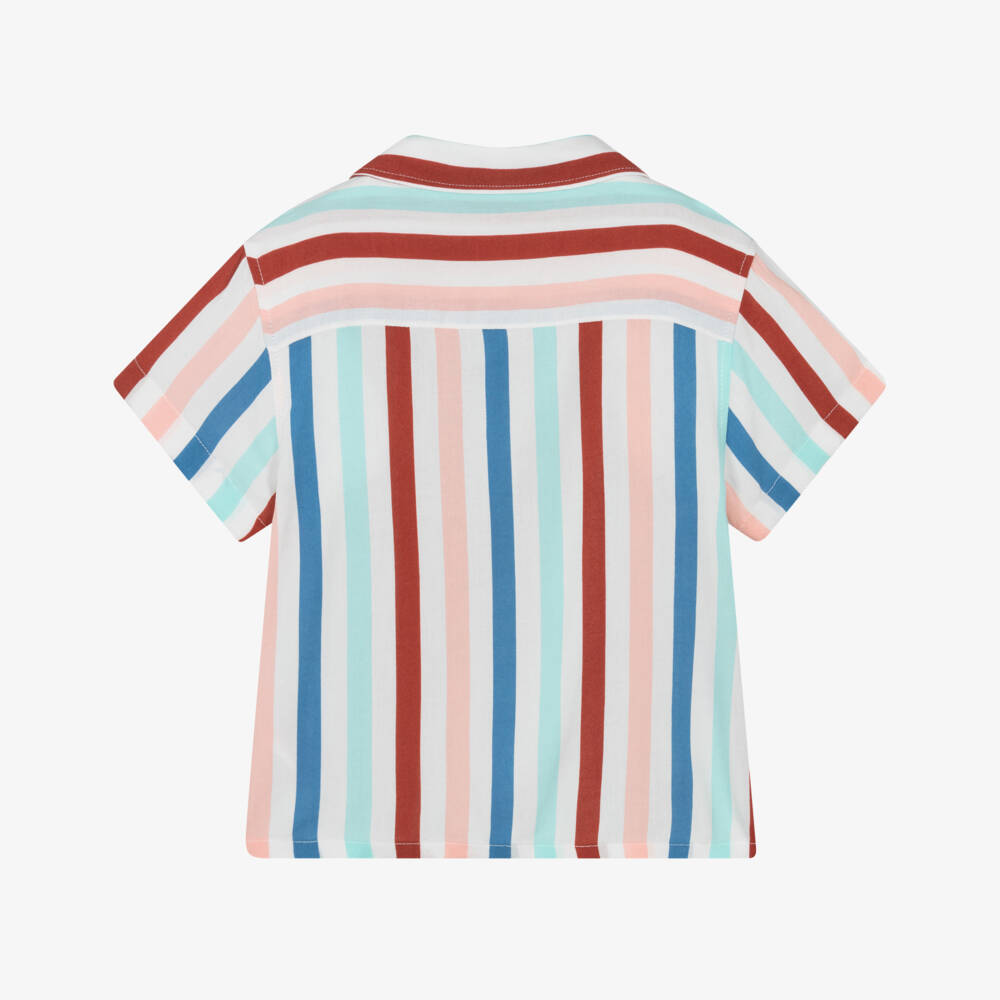 NAME IT-Boys Vibrant Stripe Summer Shirt | Childrensalon Outlet
