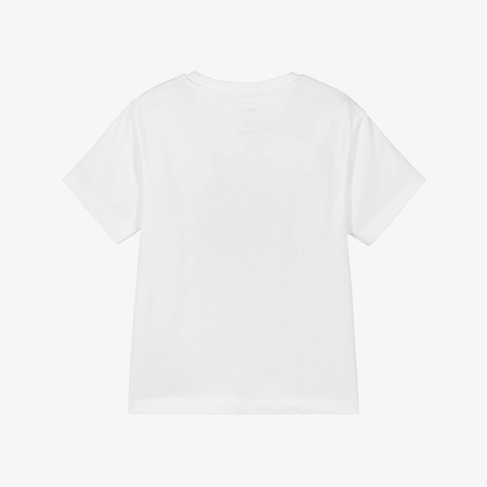NAME IT-Boys White Cotton T-Shirt with Shark Graphic | Childrensalon Outlet
