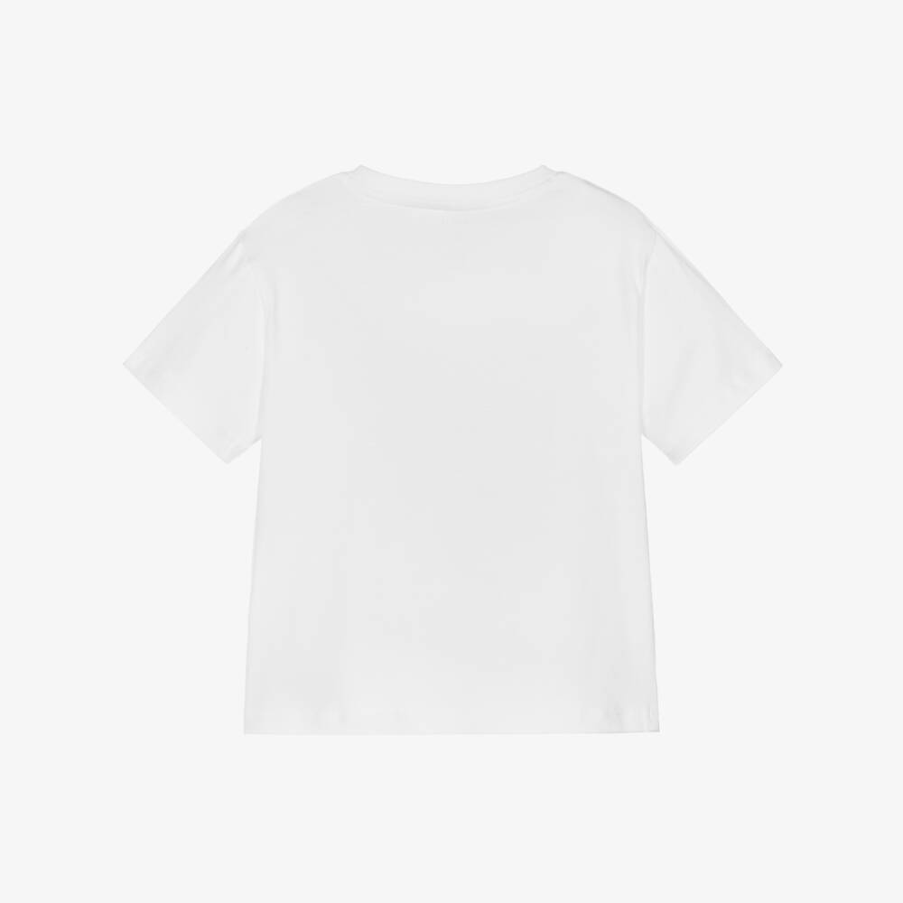 NAME IT-تيشيرت أبيض للأولاد بطبعة دب على لوح التزلج | Childrensalon Outlet