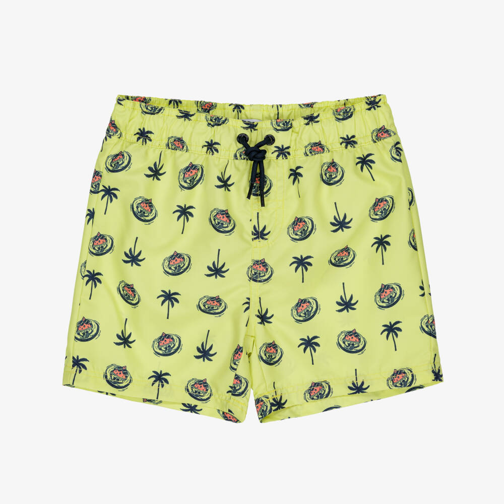NAME IT-Плавки-шорты жёлтые с тропическим узором для мальчиков | Childrensalon Outlet