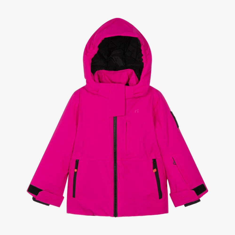 NAME IT-Bright Pink Technical Ski Jacket with Removable Hood | Childrensalon Outlet
