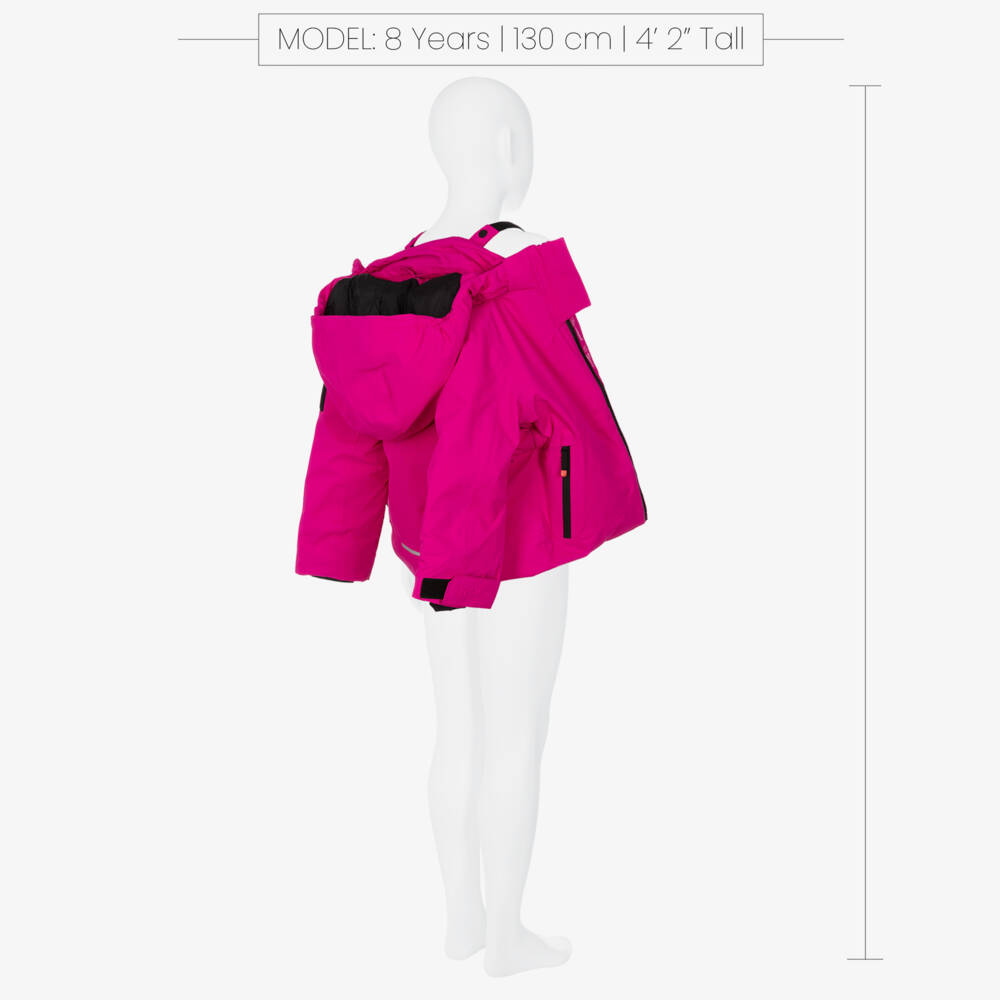 NAME IT-Bright Pink Technical Ski Jacket with Removable Hood | Childrensalon Outlet