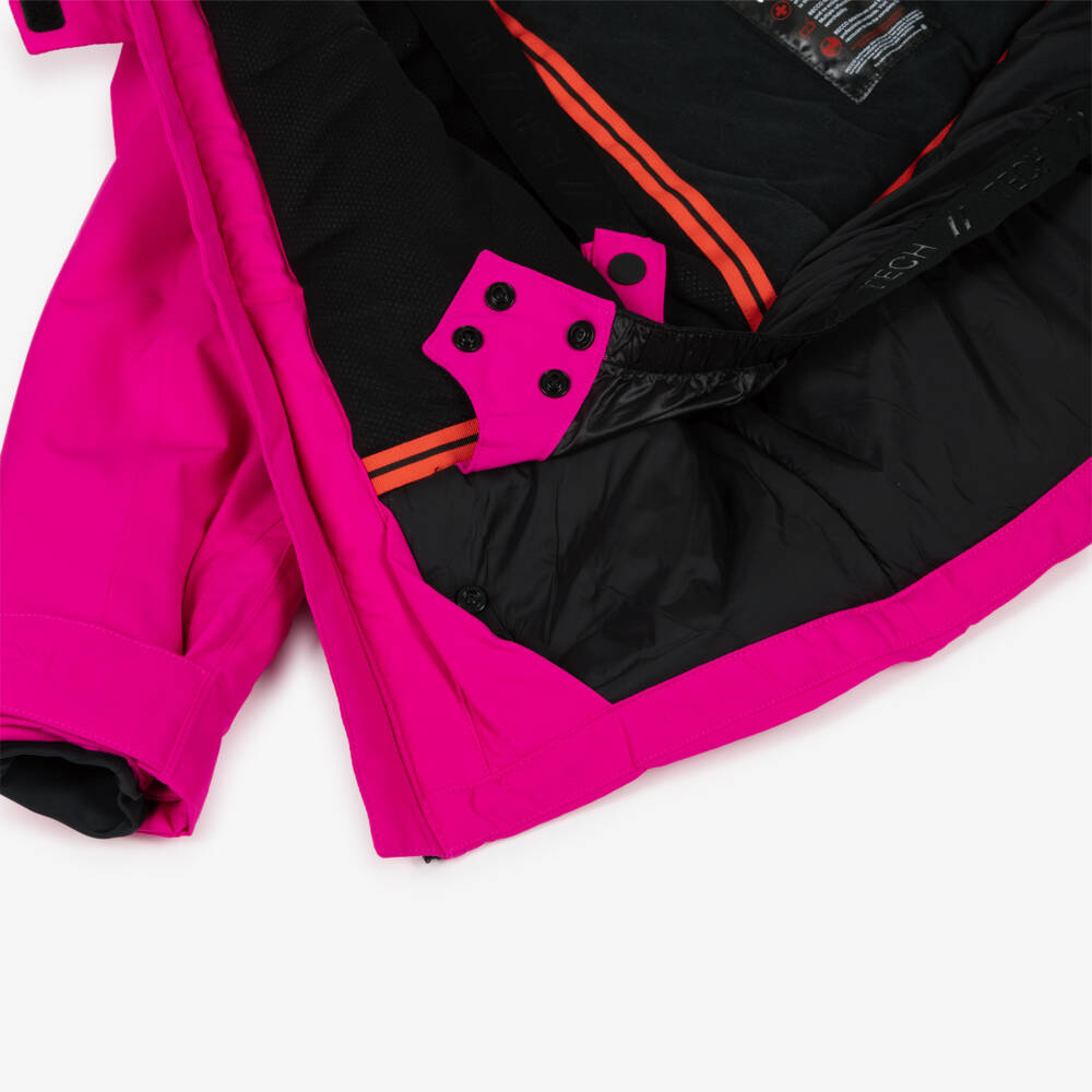 NAME IT-Bright Pink Technical Ski Jacket with Removable Hood | Childrensalon Outlet