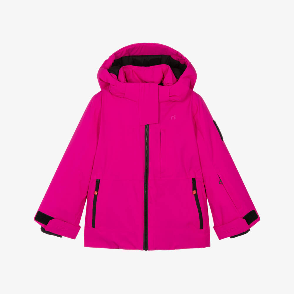 NAME IT-Bright Pink Technical Ski Jacket with Removable Hood | Childrensalon Outlet