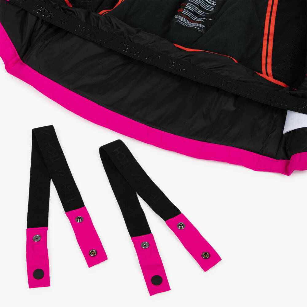 NAME IT-Bright Pink Technical Ski Jacket with Removable Hood | Childrensalon Outlet