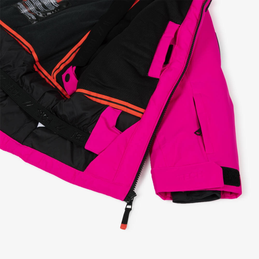 NAME IT-Bright Pink Technical Ski Jacket with Removable Hood | Childrensalon Outlet
