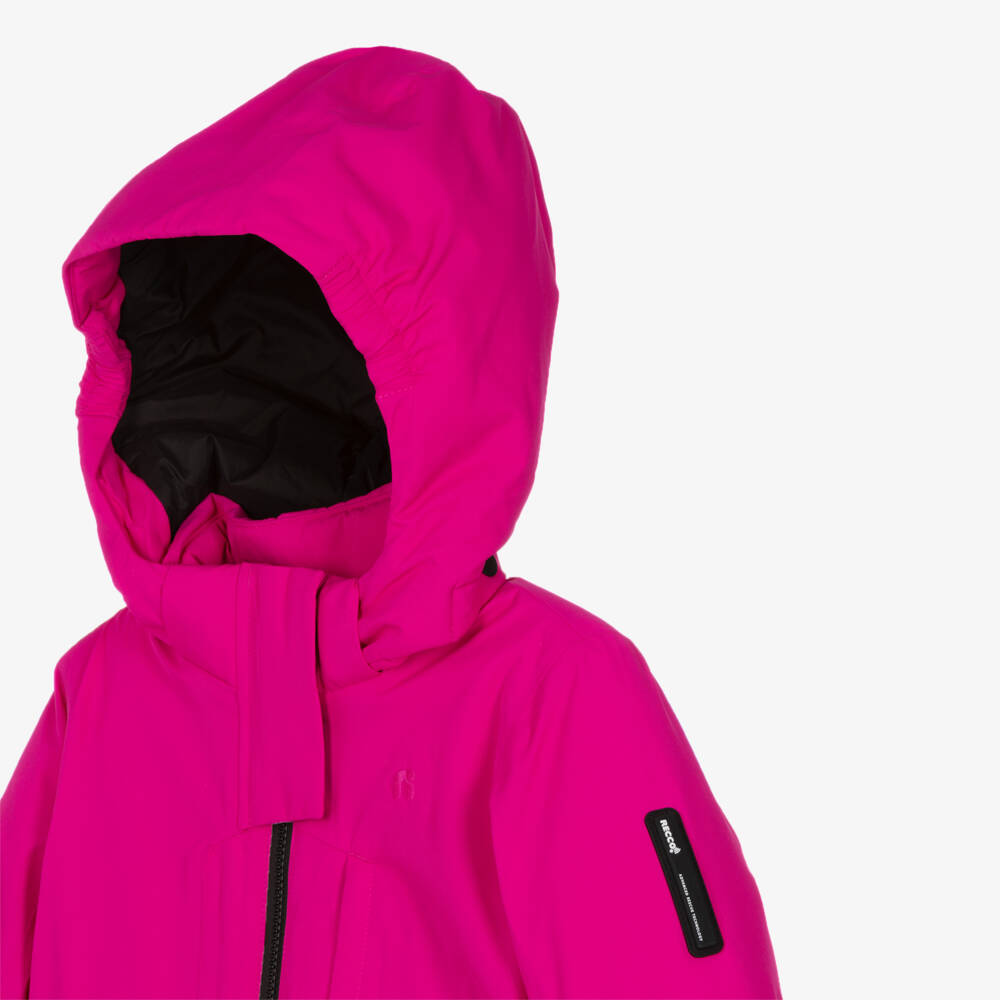 NAME IT-Bright Pink Technical Ski Jacket with Removable Hood | Childrensalon Outlet