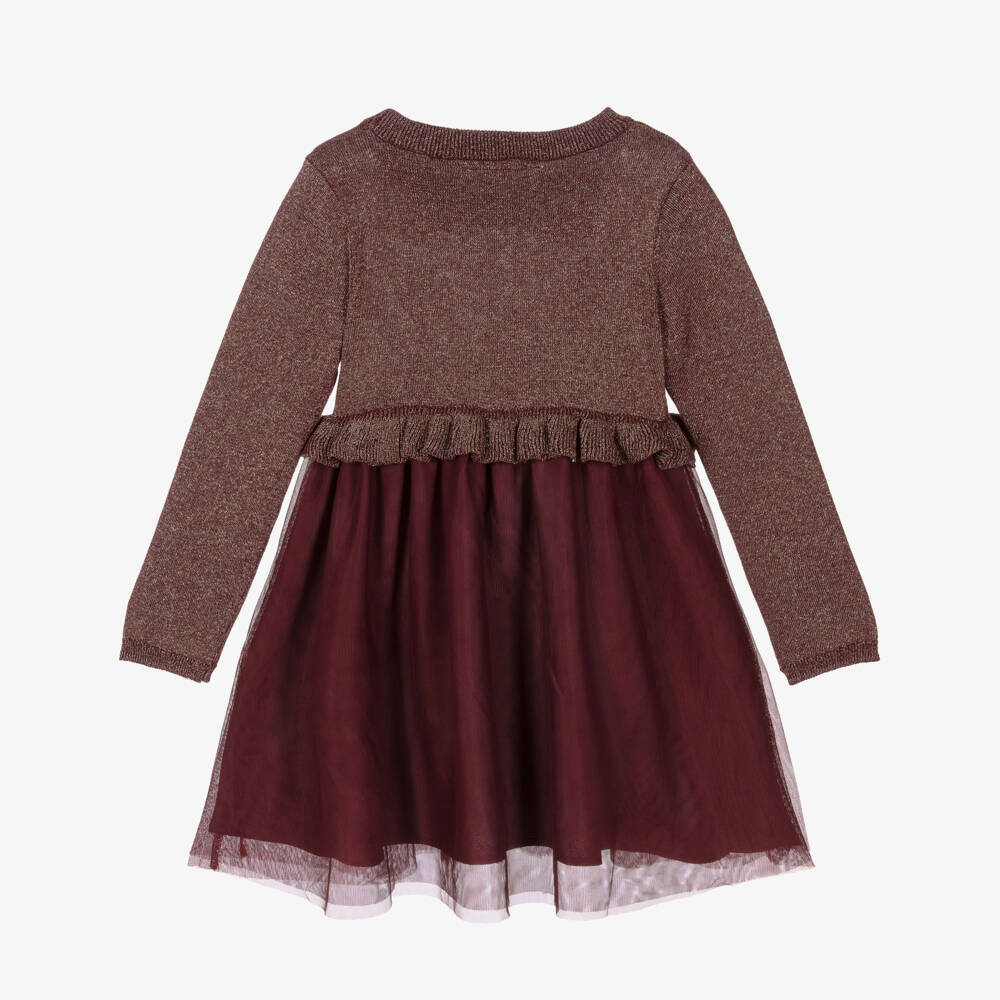 NAME IT-Burgundy Knit Ls Dress | Childrensalon Outlet