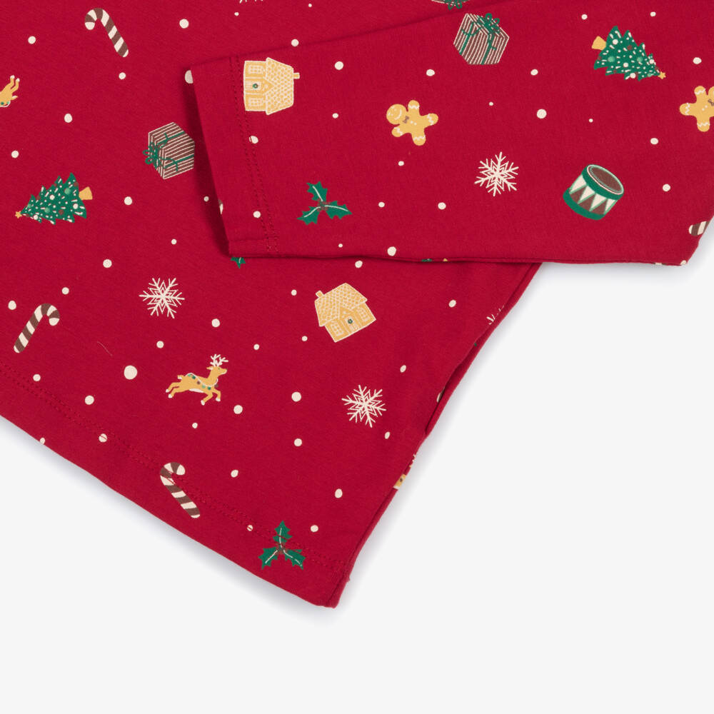 NAME IT-Festive Red Cotton Jersey Pyjamas | Childrensalon Outlet