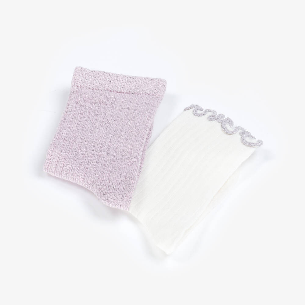 NAME IT-Girls Ankle-Length Pink & Ivory Hosiery | Childrensalon Outlet
