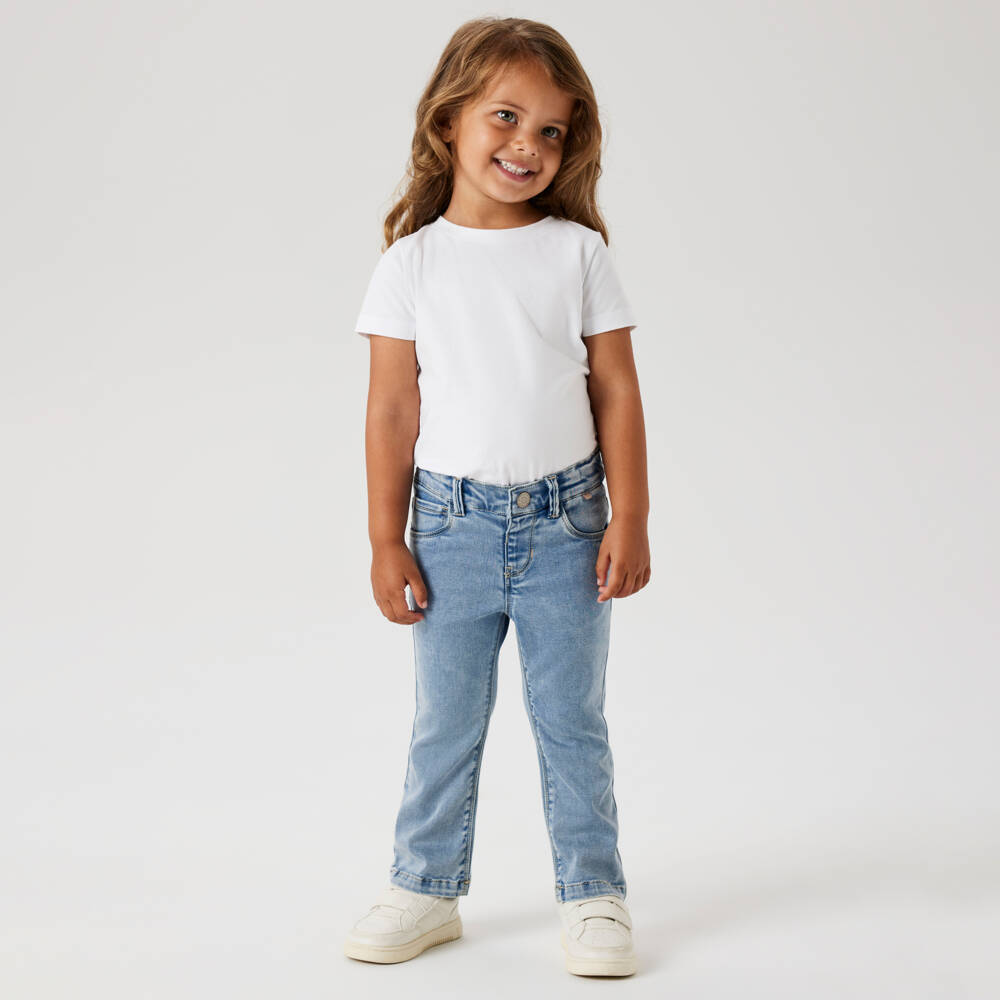 NAME IT-Джинсы клеш голубые для девочек | Childrensalon Outlet