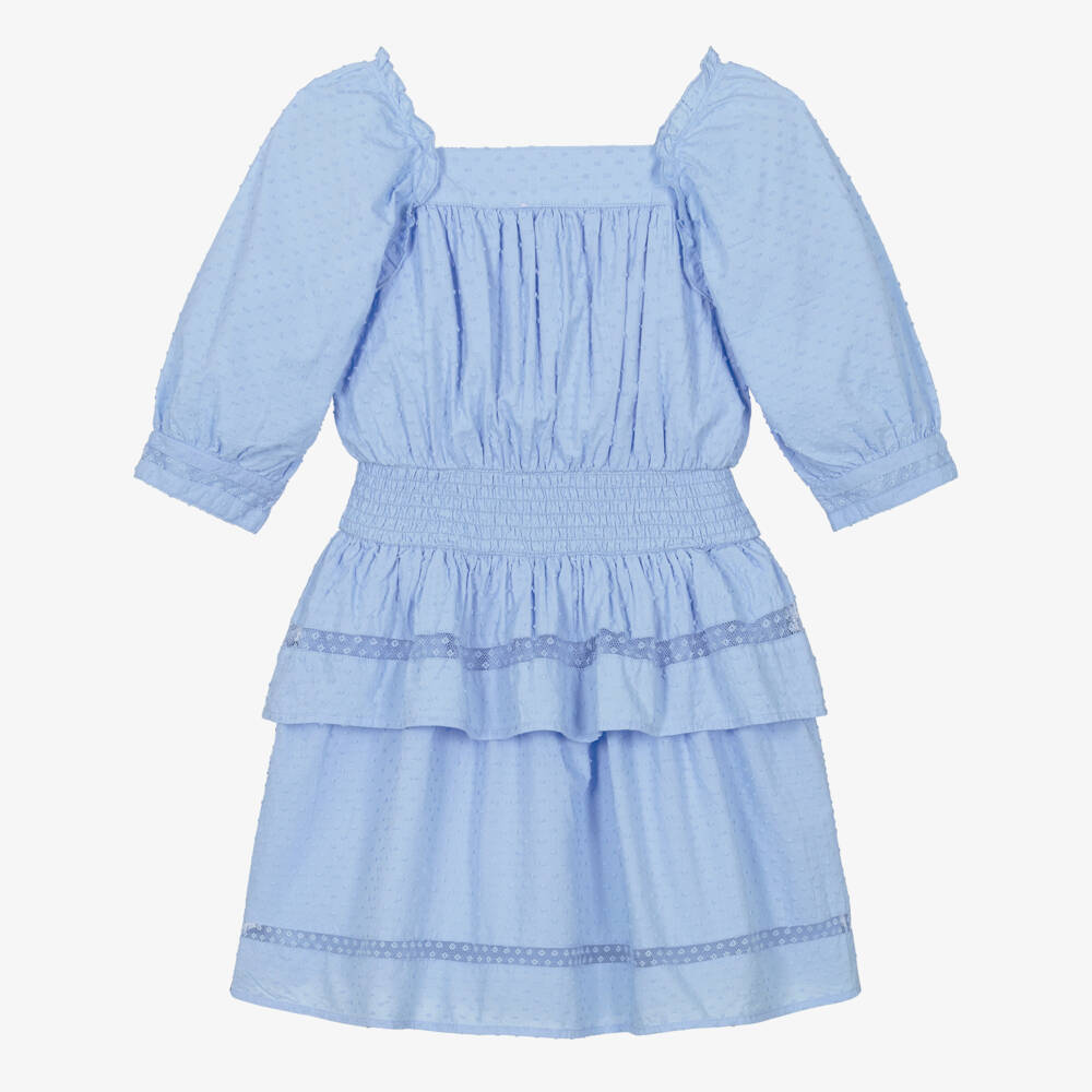 NAME IT-Платье из хлопка лазурного цвета для девочек | Childrensalon Outlet