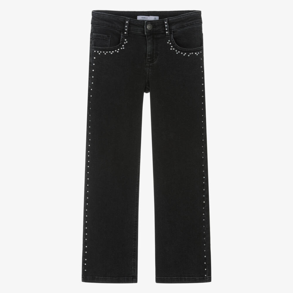NAME IT-Girls Black Denim Sparkle Jeans | Childrensalon Outlet