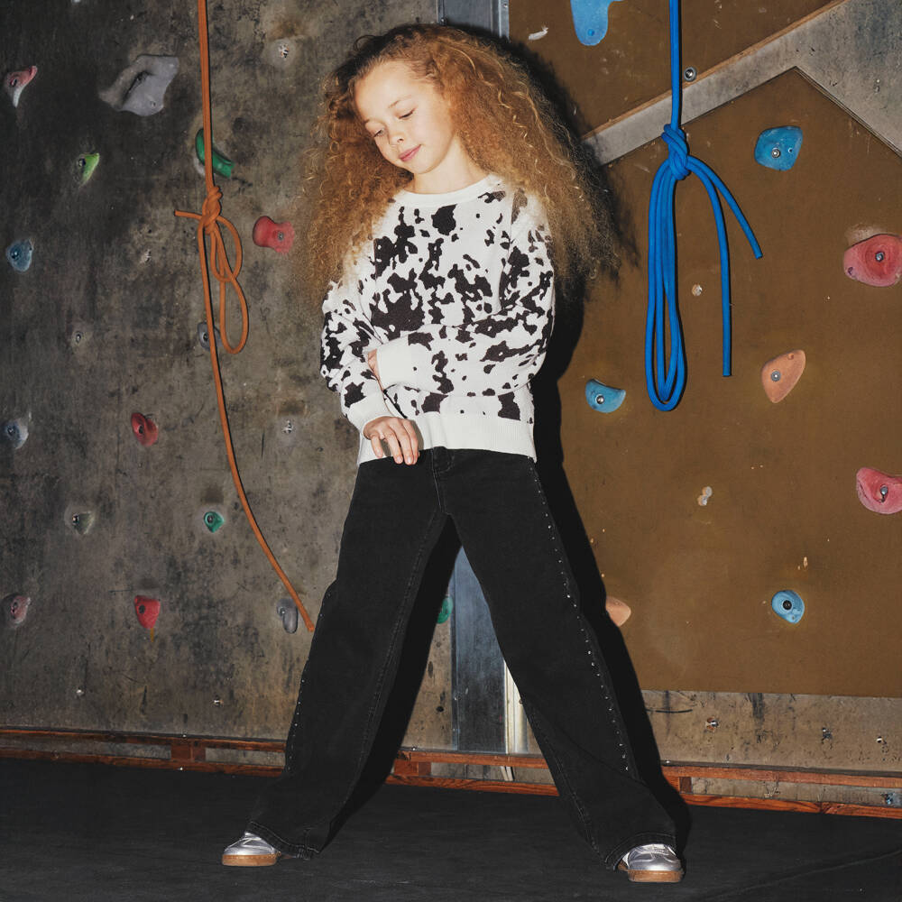 NAME IT-Girls Black Denim Sparkle Jeans | Childrensalon Outlet