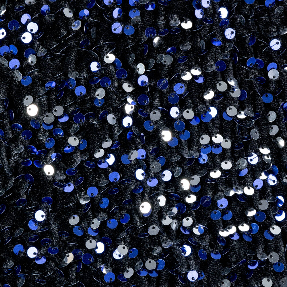 NAME IT-بنطلون مخمل أسود وترتر أزرق للبنات | Childrensalon Outlet