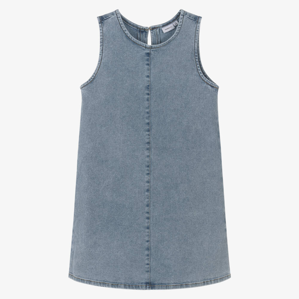 NAME IT-Girls Blue Denim Sleeveless Dress | Childrensalon Outlet