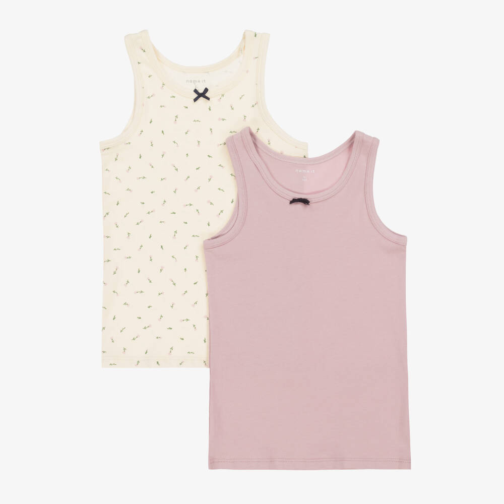 NAME IT-Girls Blush & Cream Vest Duo | Childrensalon Outlet