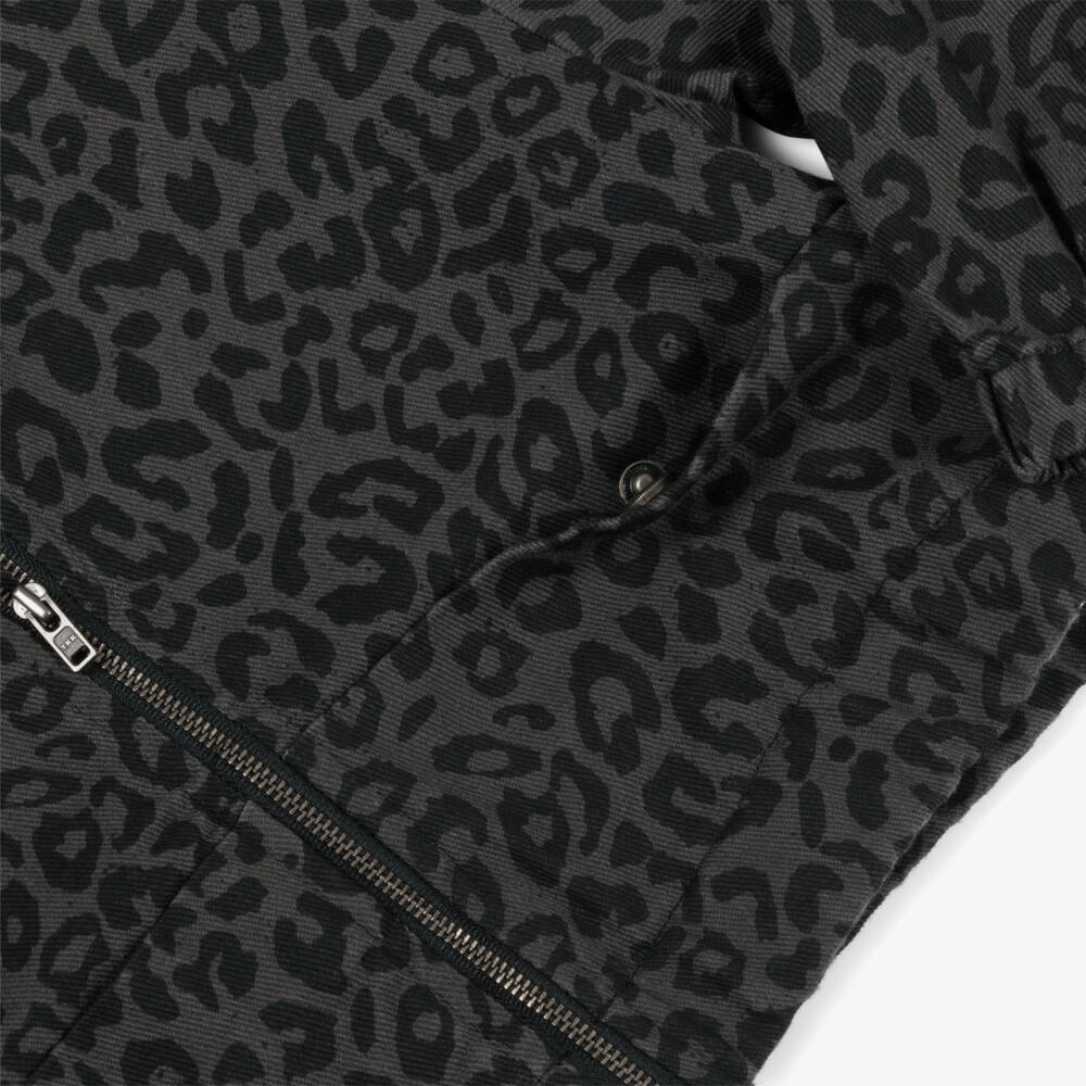 NAME IT-Girls Brown & Black Animal Print Denim Jacket | Childrensalon Outlet