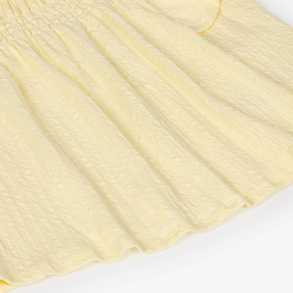NAME IT-Girls Butter Yellow Textured Jersey Trouser Set | Childrensalon Outlet