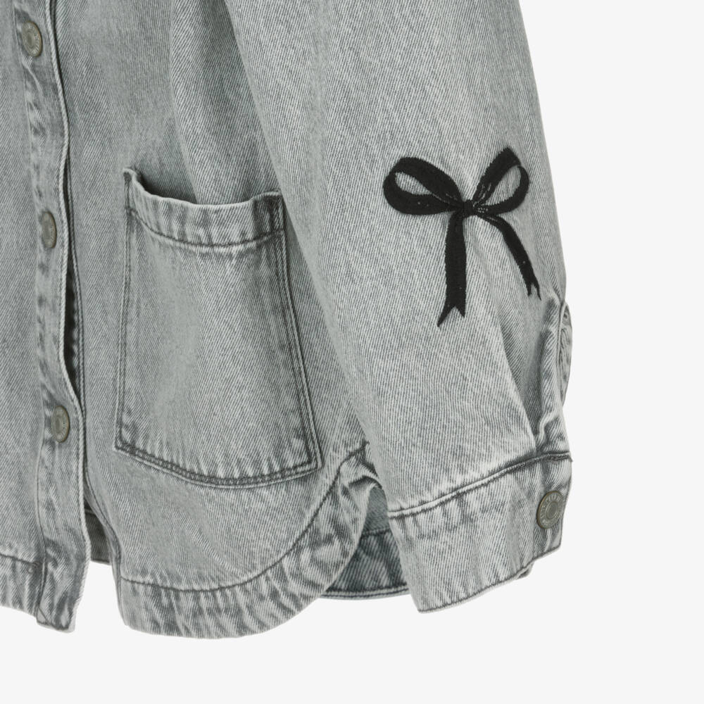 NAME IT-Girls Charcoal Vintage Denim Jacket | Childrensalon Outlet