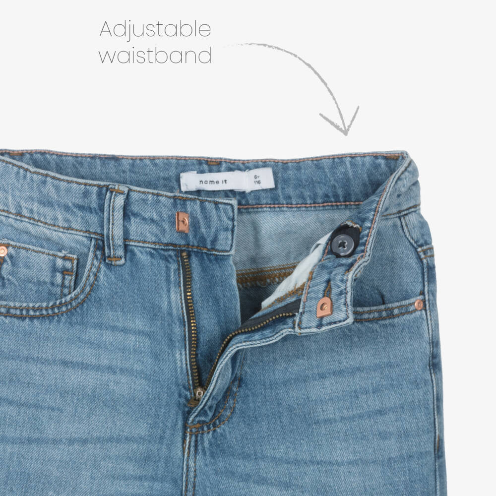 NAME IT-Girls Classic Blue Denim Trousers | Childrensalon Outlet