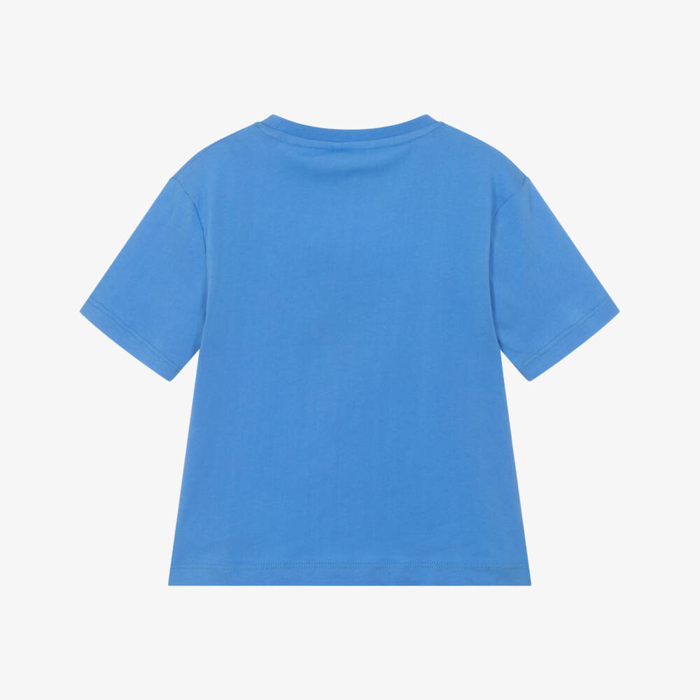 NAME IT-Girls Cotton Blue Flutter Tee | Childrensalon Outlet