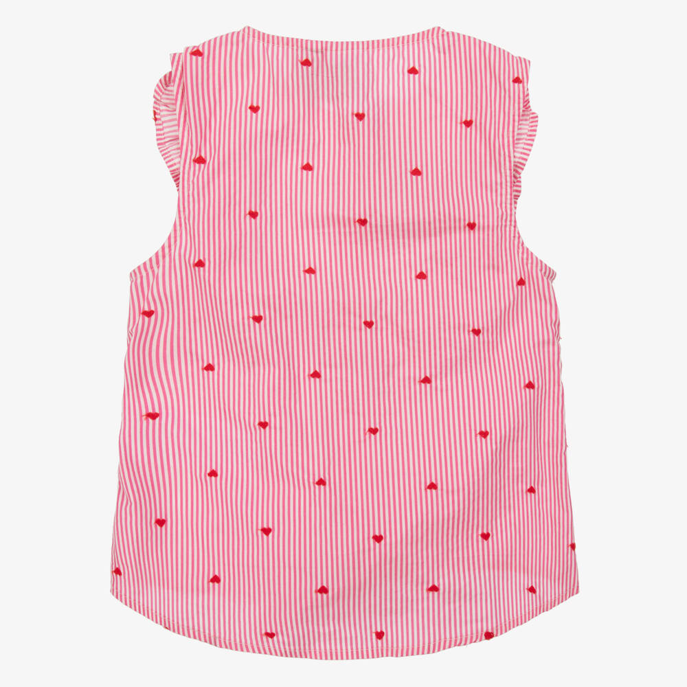 NAME IT-Блузка из хлопка с розовыми сердцами для девочек | Childrensalon Outlet